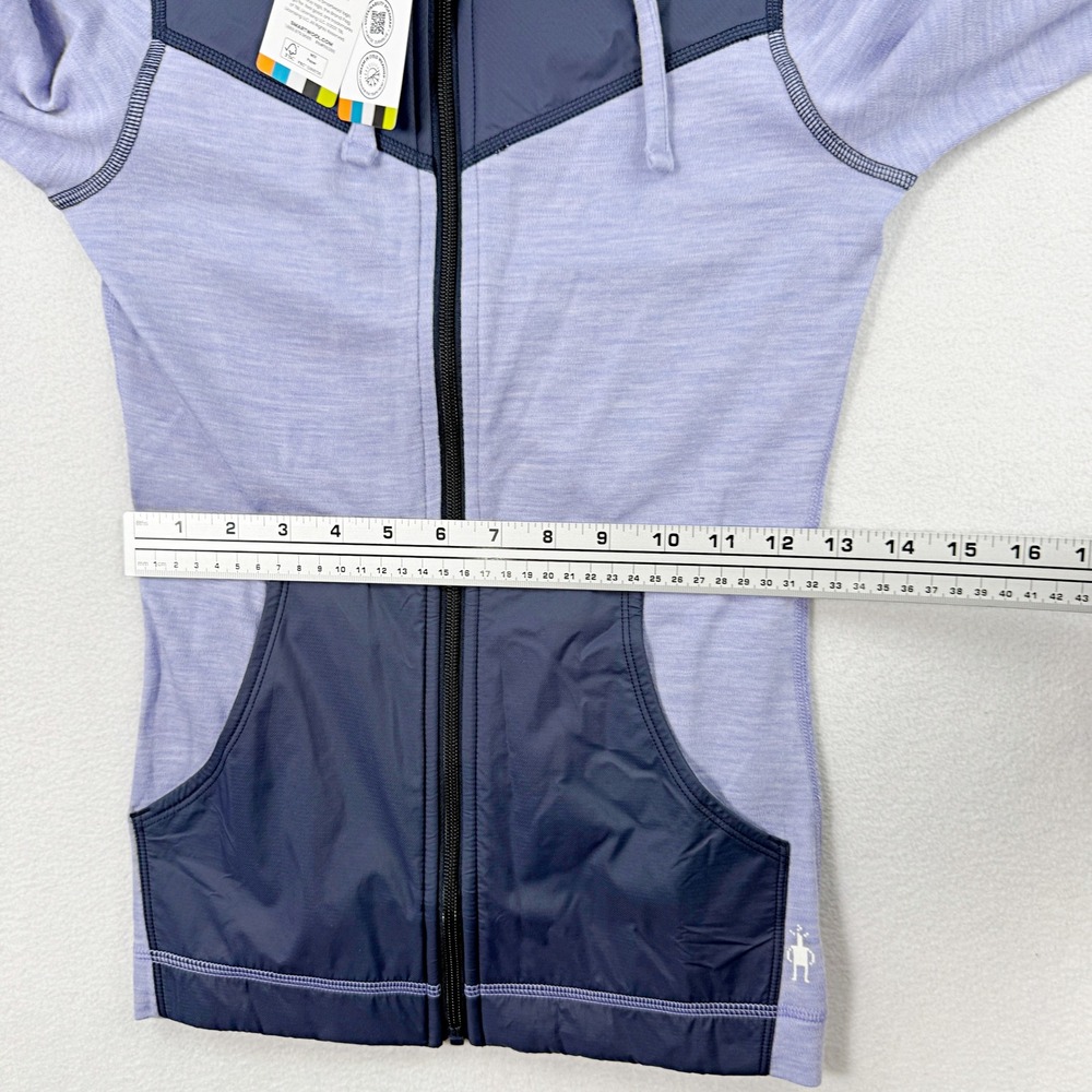 Smartwool Thermal Active Hooded Zip-Up Size XS‎ Womens Purple Mist Heather NEW - Picture 8 of 9